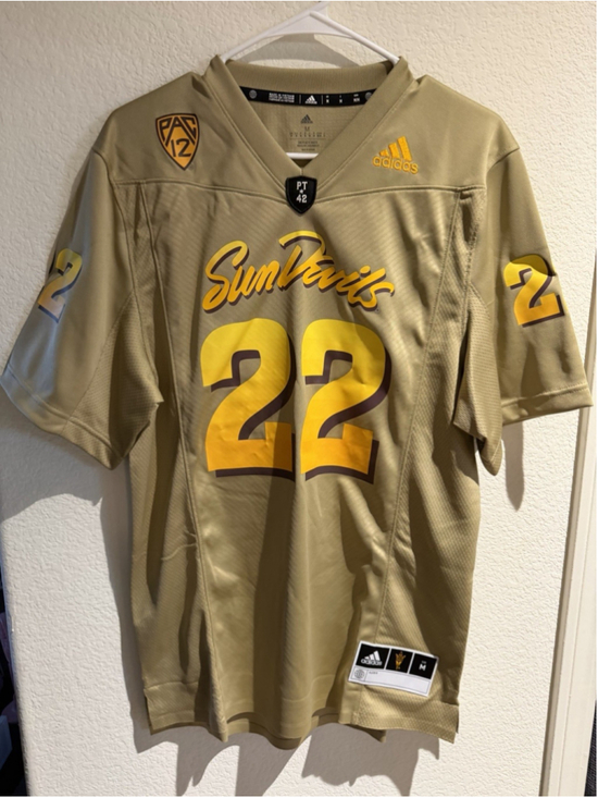 adidas Other - adidas Arizona State Sun Devils Football Jersey Gold #22 Size M